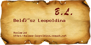 Belász Leopoldina névjegykártya